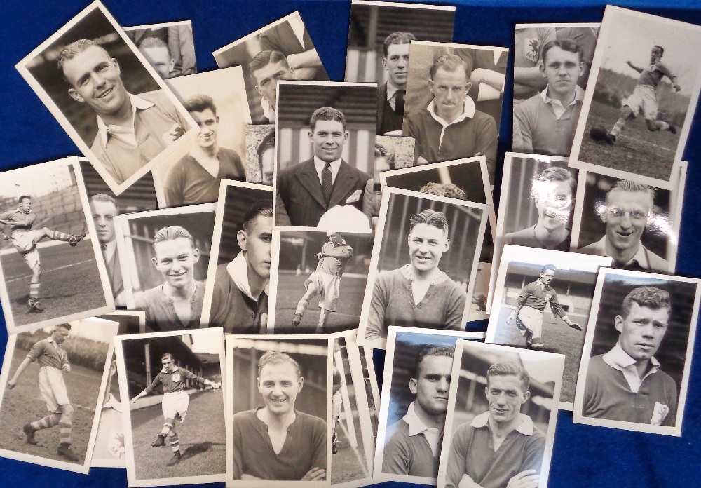 Football press photographs, Millwall FC, a collection of 30 b/w press photos, mostly player