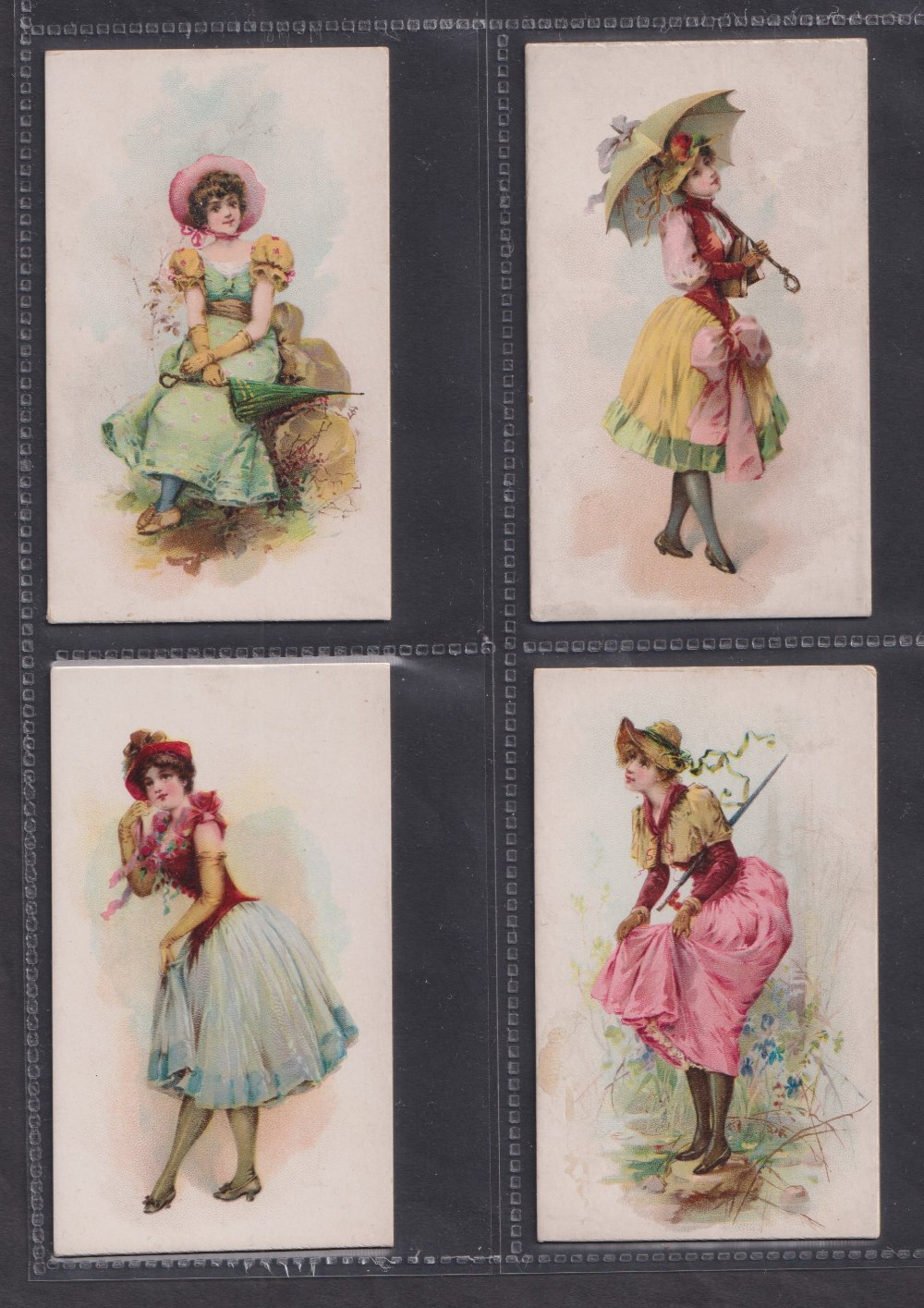 Cigarette cards, USA, Duke's, French Novelties, 'X' size (22/25) ref N110, missing pictures nos 9, - Image 9 of 12