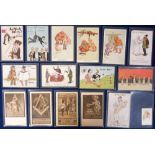 Postcards, Masonic, a good mix of 16 cards, inc. Areyoua mason (7) (Beware of the goat), 'The