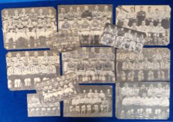 Football autographs, a collection of 12 b/w team group magazine pictures, all early 1950's,