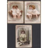 Cigarette cards, USA, Allen & Ginter, 5 Advertising cards for Pet Cigarettes, all with illustrations