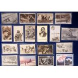 Postcards, a selection of 18 exploration cards, inc. 5 cards of Captain Sullivan in his travels from