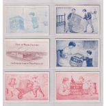 Trade cards, Peek Frean, Advertising cards, Mini-Postcards, set of 6 recorded issues, 80mm x 53mm,