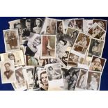 Postcards, Cinema, Actors & Actresses, mixed manufacturers, mostly RP, a few trade issues, inc.