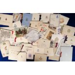 Military Christmas Cards, mainly 1900-1940’s, inc. Isle of Wight Rifles 1918, HMS Marlborough, Royal