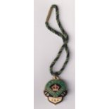 Horseracing, Royal Ascot, enamel badge for Ascot Private Stand 1951, with original cord still