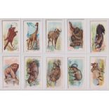 Cigarette cards, Wills, Wild Animals of the World, (Green scroll back) (set, 50 cards) (gen gd)