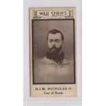 Cigarette card, Themans, War Portraits, type card, no 36, H.I.M. Emperor Nicholas II (gd) (1)
