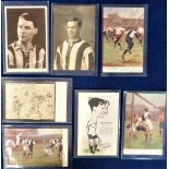 Postcards, Football, a selection of 7 football related cards, inc. RPs of Stan Charlton fullback for