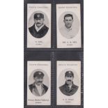 Cigarette cards, Taddy, County Cricketers, Sussex, 4 cards, G Cox, Mr C B Fry, Prince Ranjitsinhgi &