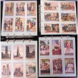 Trade cards, Liebig, a collection of approx 100 sets in 4 albums, all with slip cases, with dates