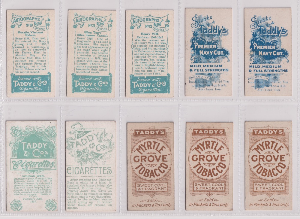Cigarette cards, Taddy, a collection of 20 scarce type cards, Autographs (3), Boer War Leaders ( - Image 2 of 4