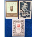 Postcards, Nazi Germany, Propaganda cards, all with Hitler for his 50th Birthday, all with