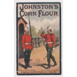 Trade card, Johnston's Corn Flour, British Army Second Series (Useful Information Cards), type card,