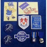 Football memorabilia, Millwall FC, 5 cloth badges including one Club Blazer badge, sold with 2