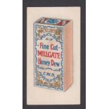 Cigarette card, CWS, Advertising card for 'CWS Fine Cut Millgate Honey Dew', illustrated with packet