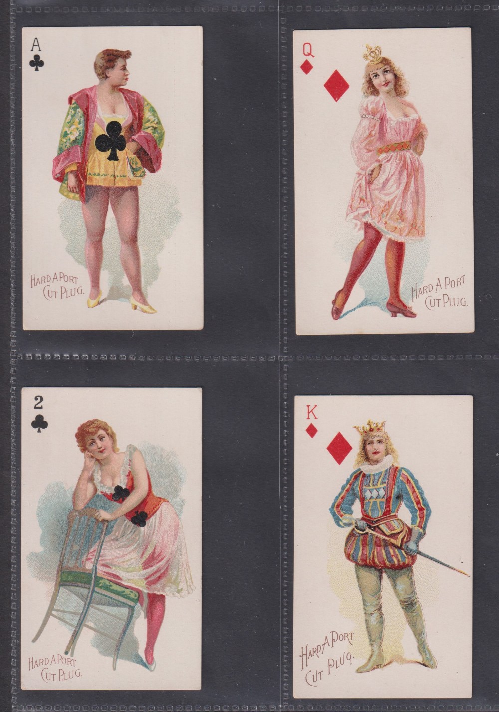 Cigarette cards, USA, Moore & Calvi, Beauties, Playing Card Inset, Set 3, 'Hard A Port' brand issue, - Image 13 of 26