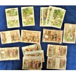 Trade cards, Liebig, 11 sets, The Doll's Life (ref S612, 3 sets, Belgian, German & Italian