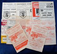 Football programmes, Third Lanark home & aways (12), homes (5) v Airdrie 57/8 (8 Feb, postponed?),