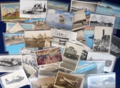 Postcards, Aviation, a mixed age collection of approx. 87 cards and photographs of airports (61),