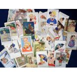 Postcards, Children, a collection of approx. 72 illustrated cards by Agnes Richardson. Themes