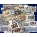 Postcards, Horse Drawn Vehicles, 50+ cards mainly RPs and printed to include Bootle May Day 1928,