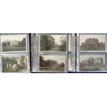 Postcards, Country Houses, a final selection of approx. 224 cards in 3 modern albums, mostly