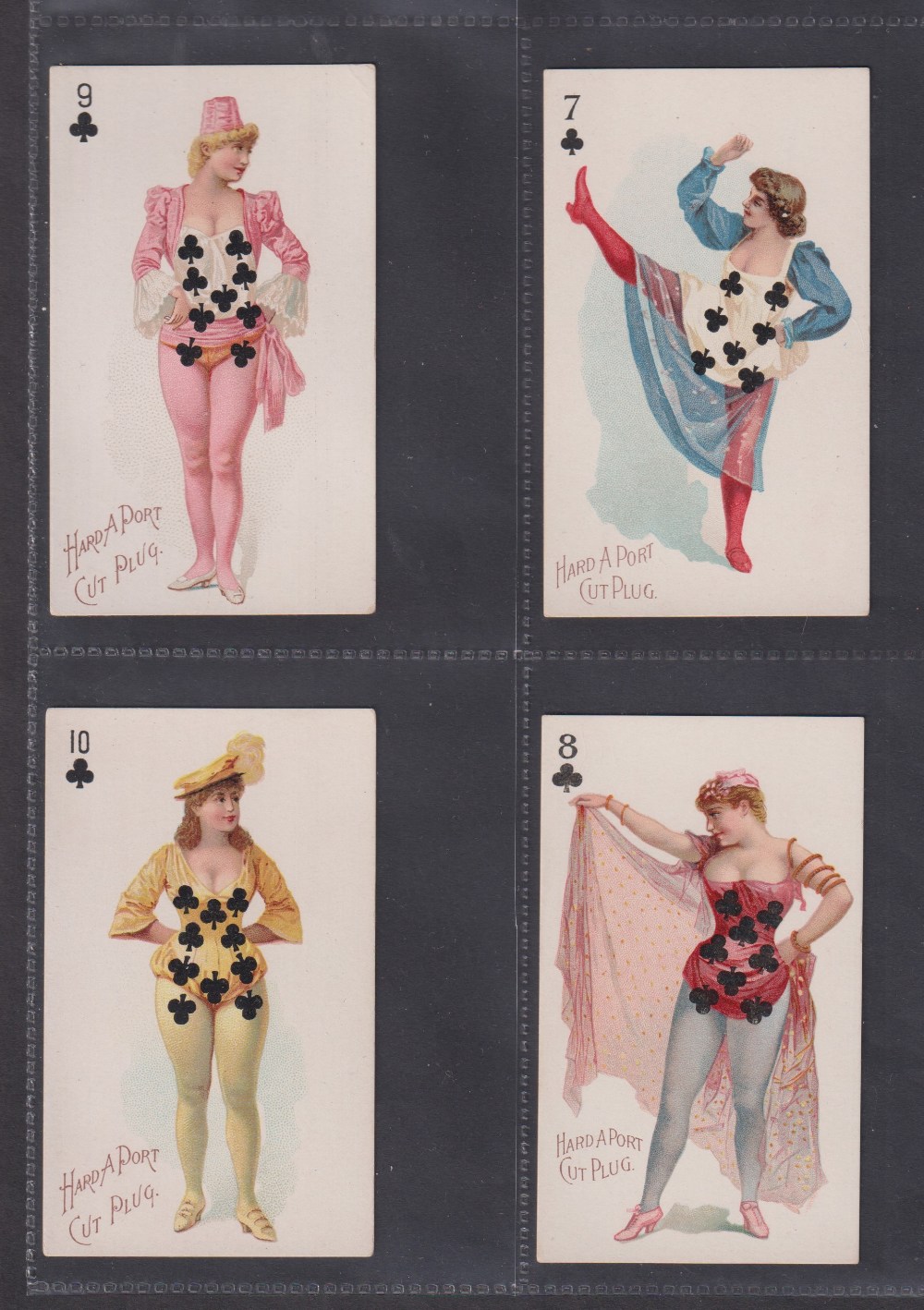 Cigarette cards, USA, Moore & Calvi, Beauties, Playing Card Inset, Set 3, 'Hard A Port' brand issue, - Image 17 of 26