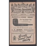 Football programme, The Scottish National Football Programme, 9 December 1939. These types of