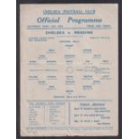 Football programme, Chelsea v Reading, 10 April 1943, FL (South) Cup, single sheet (vg) (1)