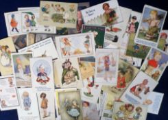 Postcards, Children, an illustrated selection of approx. 80 cards. Artists include Sowerby,