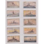 Cigarette cards, South America, Chilena (Yungay), 'Buques de Guerra' (Warships) (set, 50 cards) (
