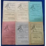 Football programmes, Swindon Town homes, 6 programmes all 1946/7 v Brighton, Port Vale, Notts
