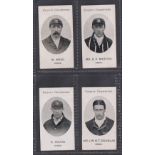 Cigarette cards, Taddy, County Cricketers, Essex, 4 cards, W Mead, Mr S P Meston, H Young & Mr J W H