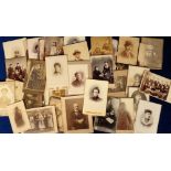 Photographs, Cabinet Cards and photographs approx 50 cards showing families, portraits, children,