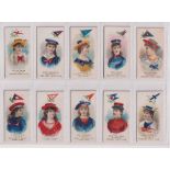 Cigarette cards, USA, Duke's, Yacht Colors of the World, (set, 50 cards) (most with toning to