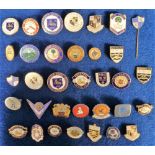 Football badges, a selection of 33 enamel badges, 1970/80's, all Lancashire clubs, Oldham (2),