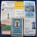 Football programmes, FA Cup Semi Finals, 6 programmes, Derby County v Manchester United 13 March
