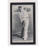 Cigarette card, Smith's, Champions of Sport (Blue Back), type card, Hayward, Cricketer (gd) (1)