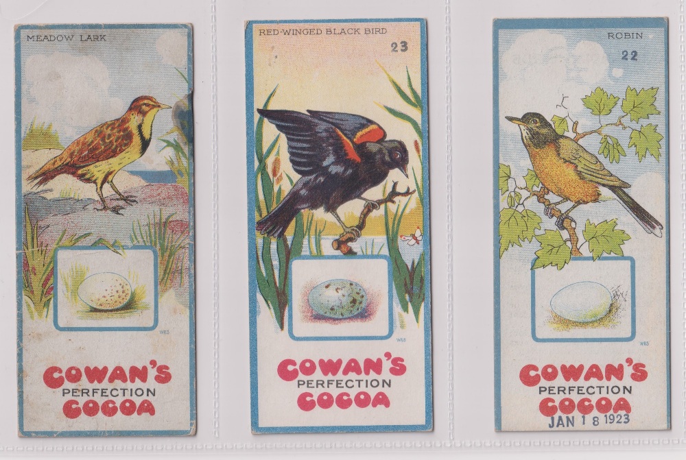 Trade cards, Canada, Cowan's, Canadian Bird Series (10/24, fair/gd), Chicken Cards (14/24, - Image 5 of 24