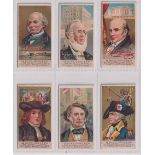 Cigarette cards, USA, Duke's, Great Americans, 6 cards, J Ericsson, Peter Cooper, Stephen Girard,