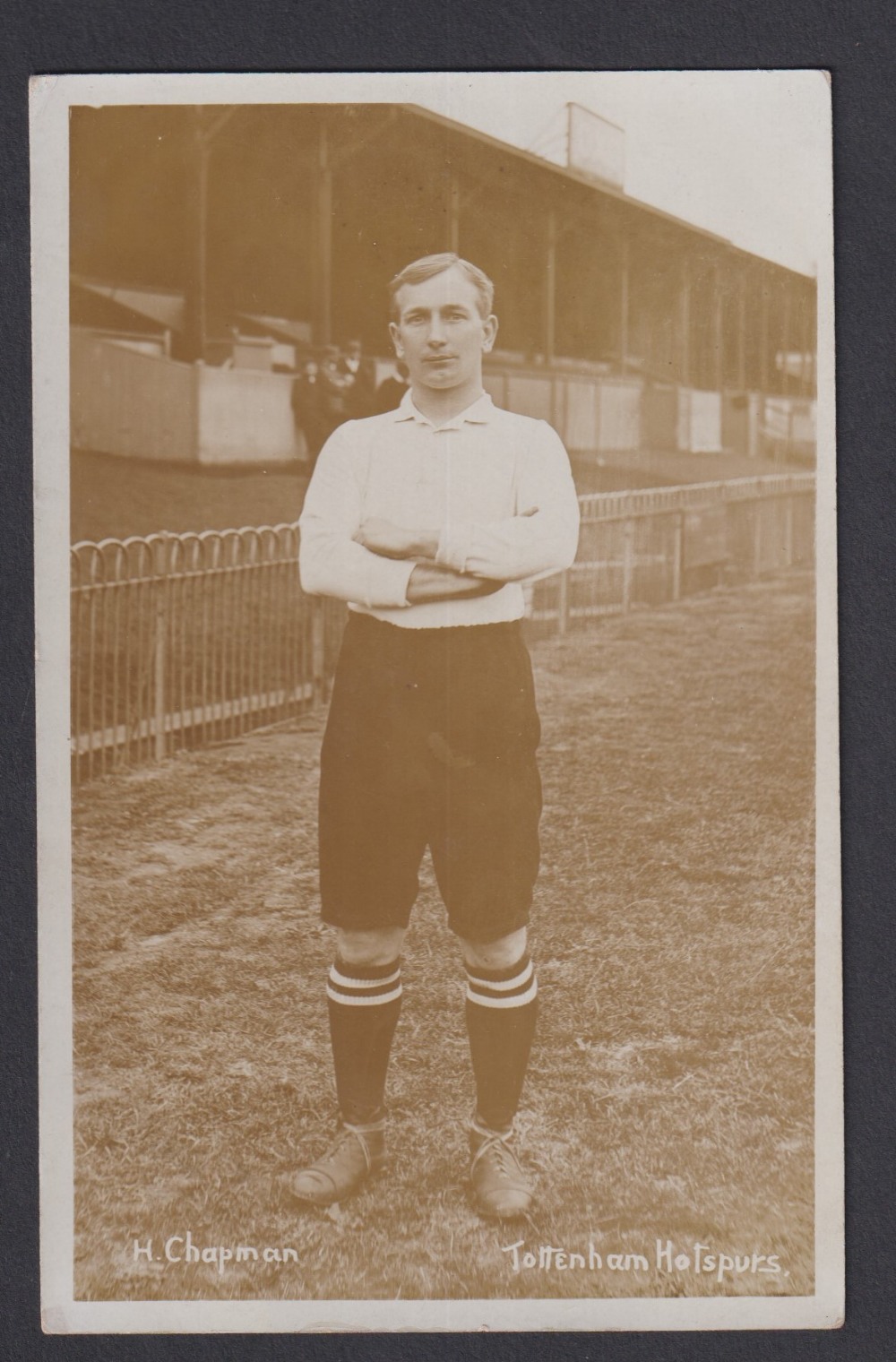 Postcard, Football, Tottenham Hotspur, Herbert Chapman, early 1900's, photographic card, pu 1906,