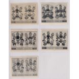 Trade cards, Barratt's, Football Team Folders, 5 different, Norwich City (1934), Plymouth Argyle (