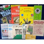 Football memorabilia, East & West German selection, 20+ items, 1950's onwards inc. programmes,