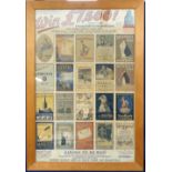 Ephemera, Huntley and Palmers framed vintage poster for a competition to win £7,500, probably