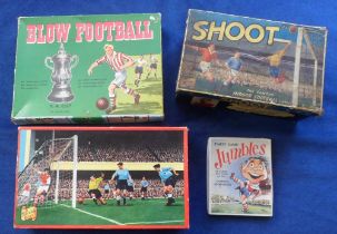 Football Games, 4 vintage, 1950's, boxed Football Games, Berwick Games 'Shoot' with endorsements