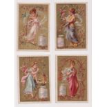 Trade cards, Liebig, Girls in Branches Ref S94, French edition (set, 6 cards) (gd)
