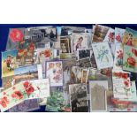 Postcards, Gardening and Flowers, approx. 100 cards featuring conservatories, gardeners, gardens,