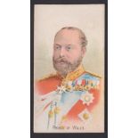 Cigarette card, Taddy, Royalty, Actresses & Soldiers, type card, Prince of Wales (vg) (1)