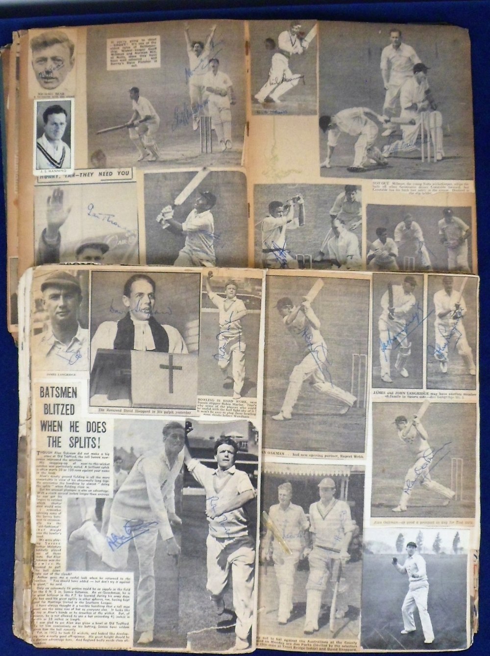 Cricket autographs, two vintage scrapbook albums c - Image 2 of 2